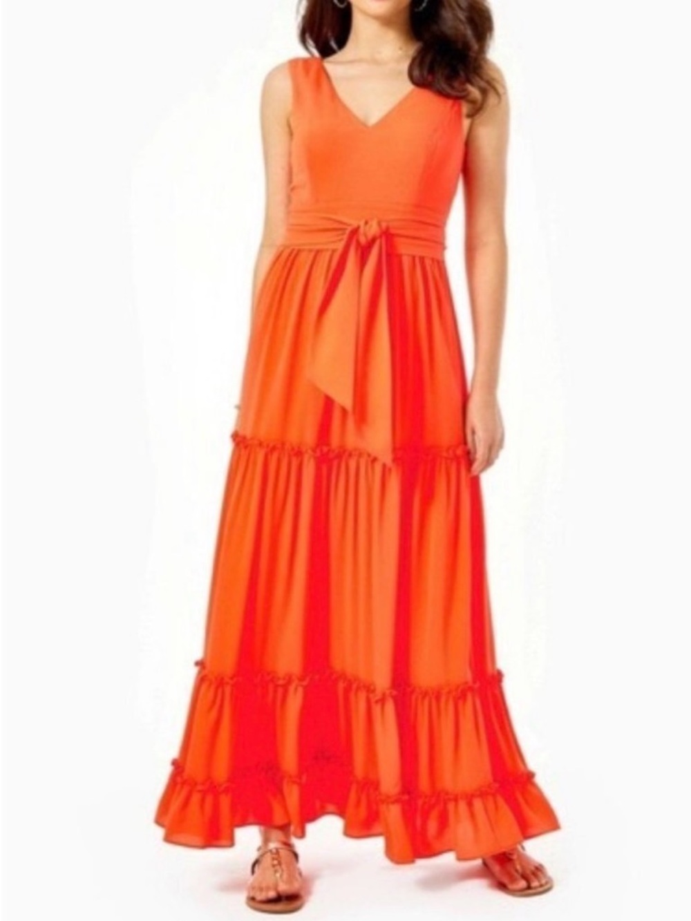 Lilly Pulitzer Violetta Maxi Dress in Picante Coral